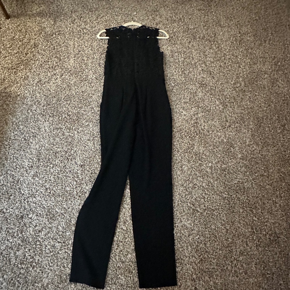 Rebecca Taylor Keyhole Front Jumpsuit with Lace Back